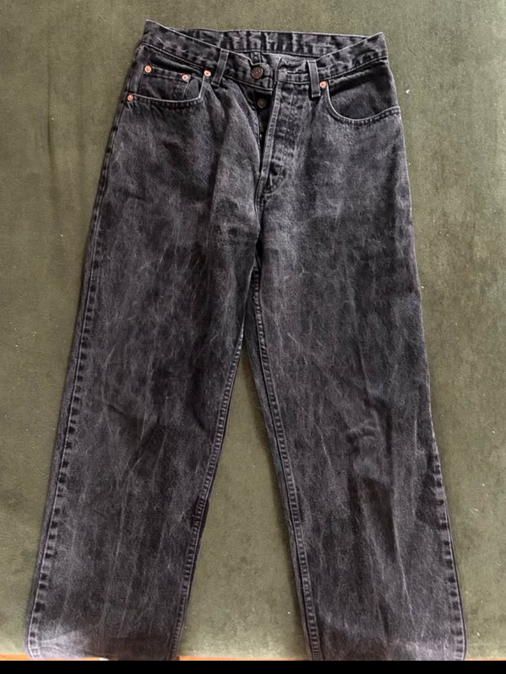 Levi's Women's Black Washed Straight Leg Jeans